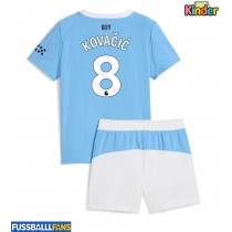 Manchester City Mateo Kovacic #8 Heimtrikotsatz Kinder 2025-26 Kurzarm (+ Kurze Hosen)